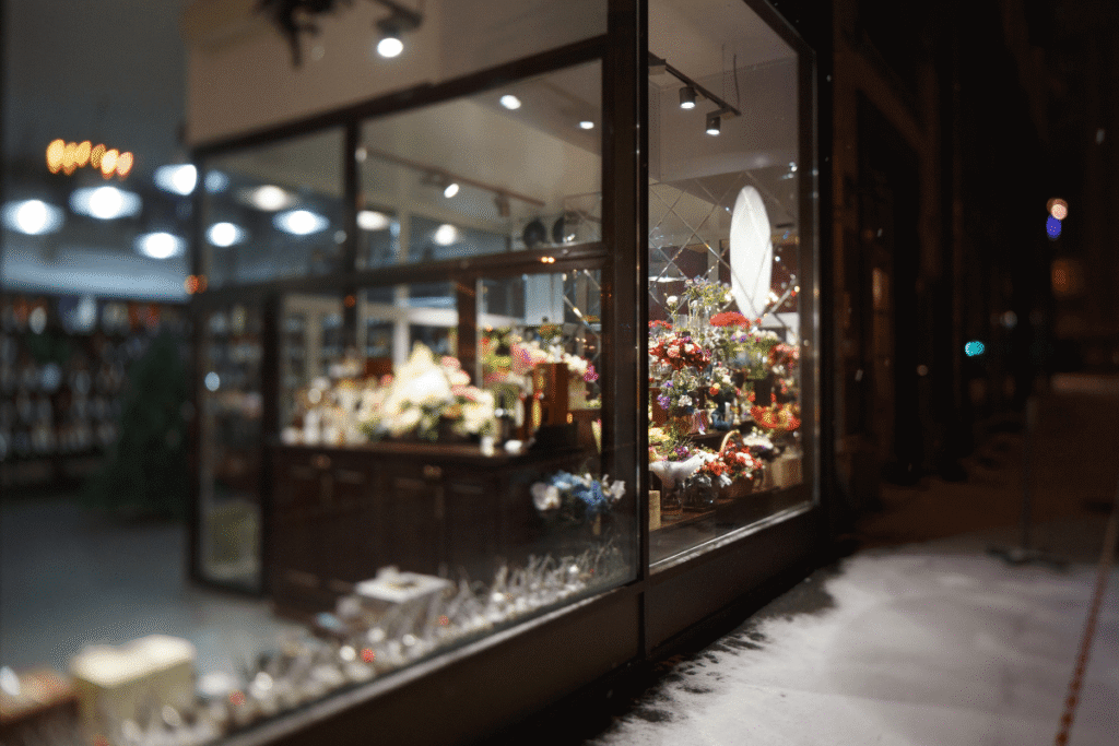 Vitrine en aluminium