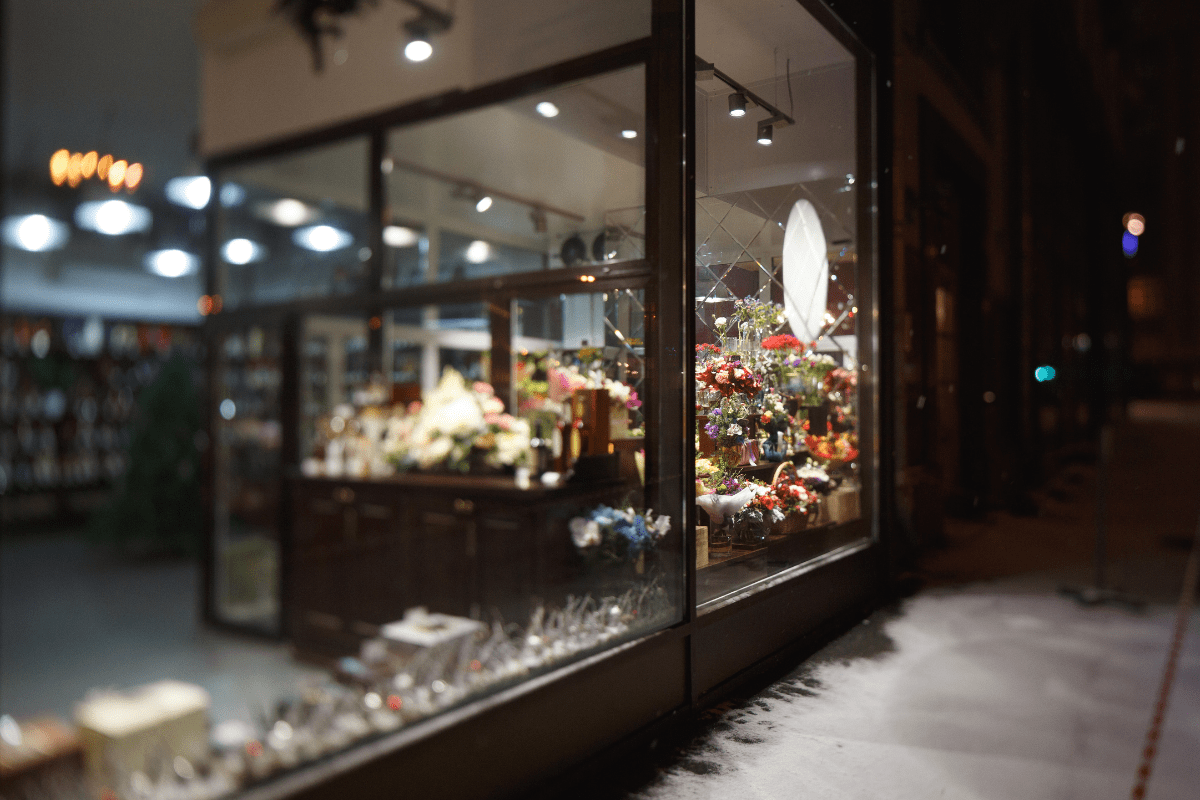 Vitrine en aluminium